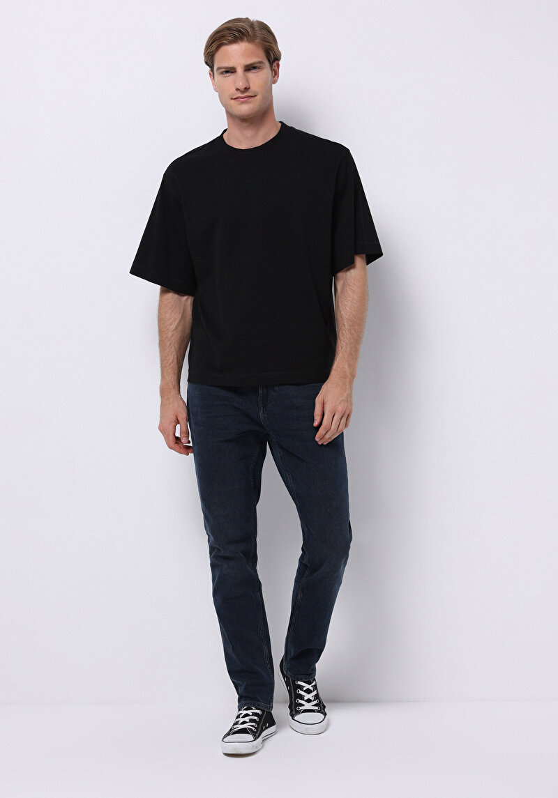 Imagine a Pantaloni De Barbati Albastru Inchis Regular Fit 067 Jack Cl1076532