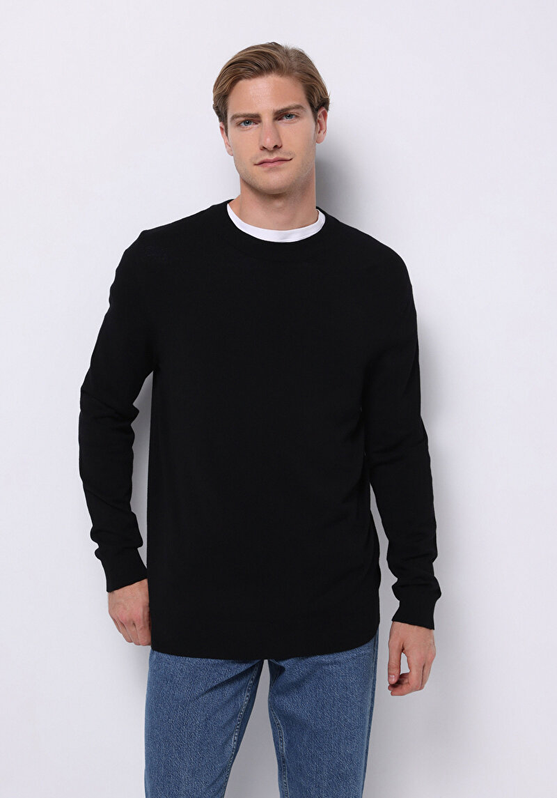 Imagine a Pulover De Barbati Negru Regular Fit  Cl1076884