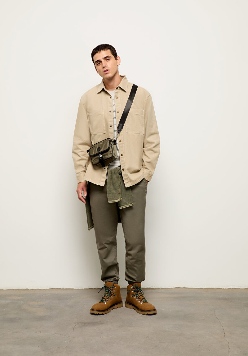 Imagine a Geanta De Barbati Kaki Modern Fit  Cl1075928