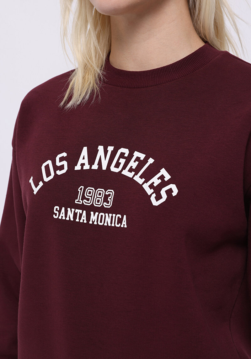 Afișați detalii pentru Hanorac / Bluza De Dama Bordo Regular Fit  Cl1075521