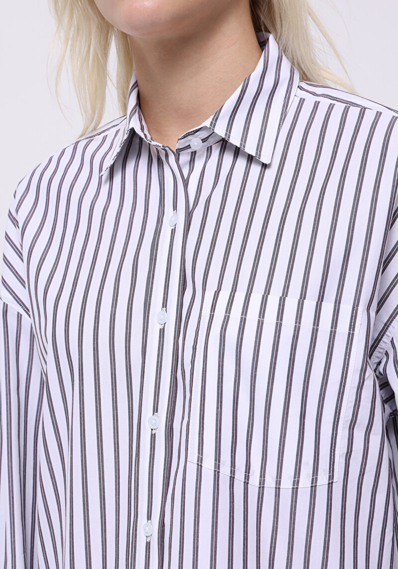 Imagine a Camasa Cu Maneca Lunga De Dama Mov Relax Fit Cl1075562