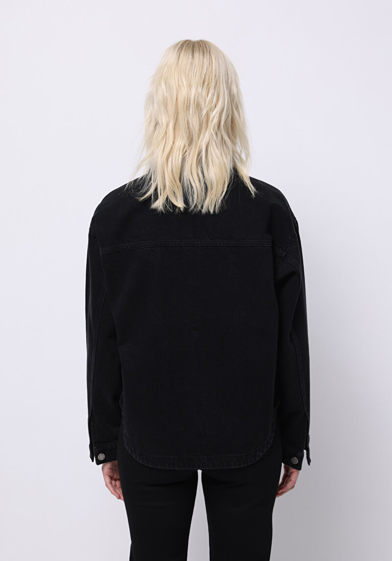 Afișați detalii pentru Jachetă De Dama Negru Oversize Fit  Cl1076161