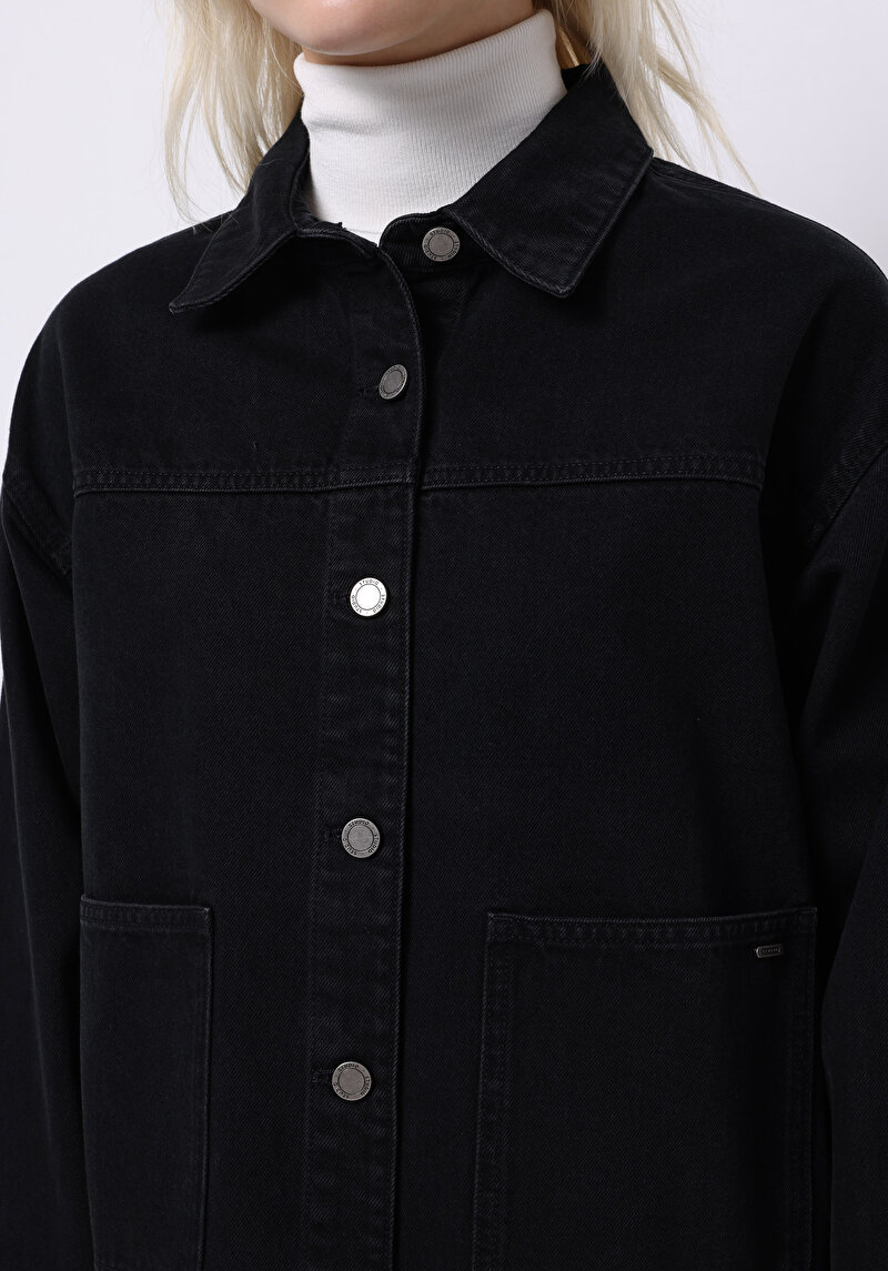 Afișați detalii pentru Jachetă De Dama Negru Oversize Fit  Cl1076161