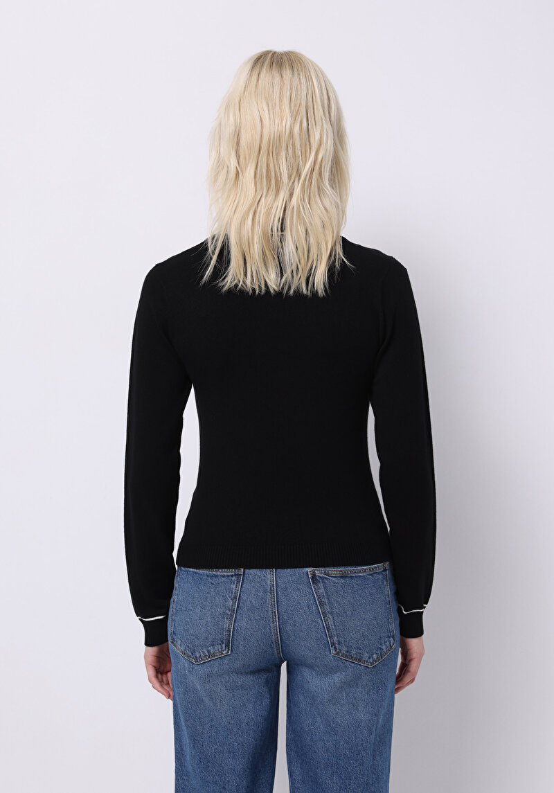 Imagine a Pulover De Dama Negru Slim Fit Cl1076351