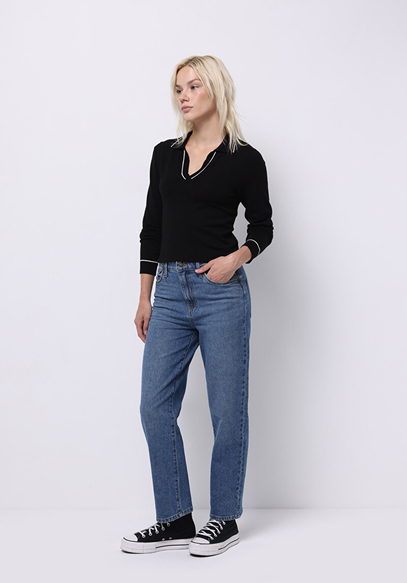Afișați detalii pentru Pantaloni De Dama Negru Straight Fit 884 Lauren Cl1076563