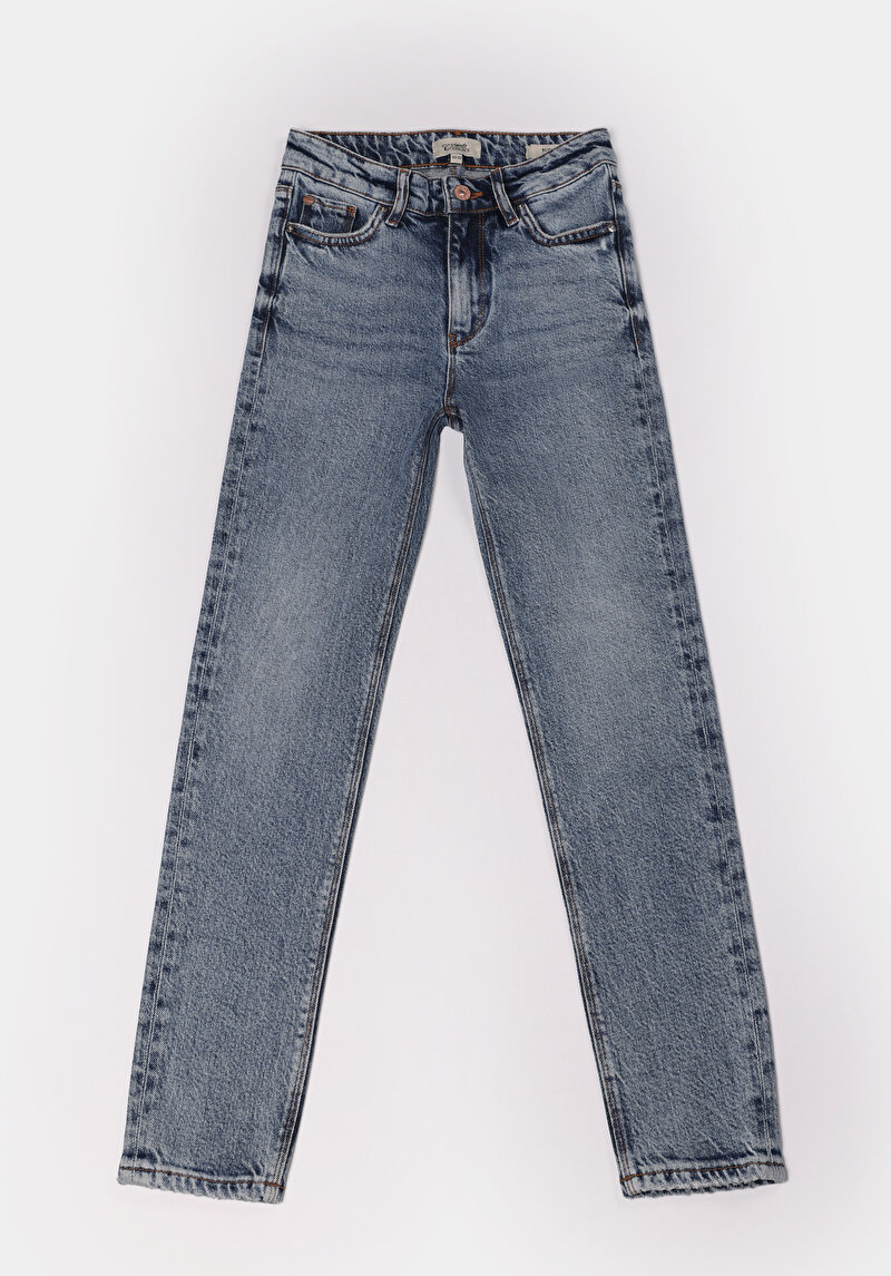 Imagine a Pantaloni De Dama Albastru Slim Fit 703 Carla Cl1074858