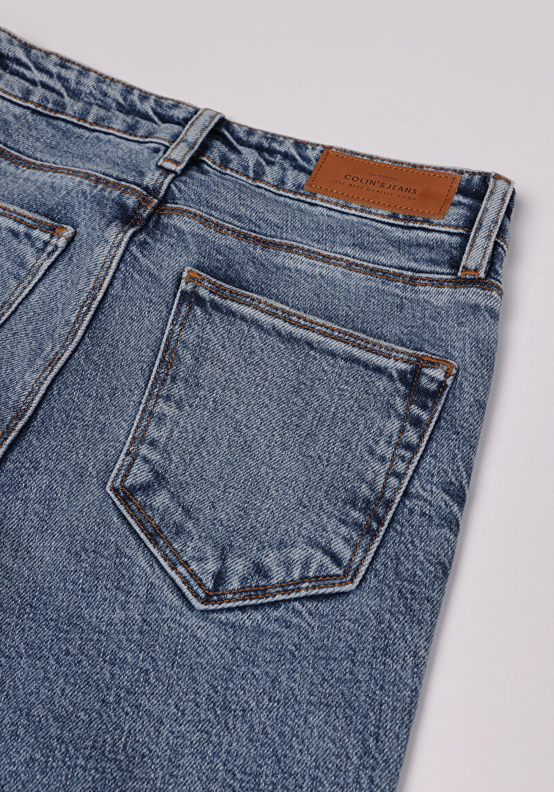 Afișați detalii pentru Pantaloni De Dama Albastru Slim Fit 703 Carla Cl1074858