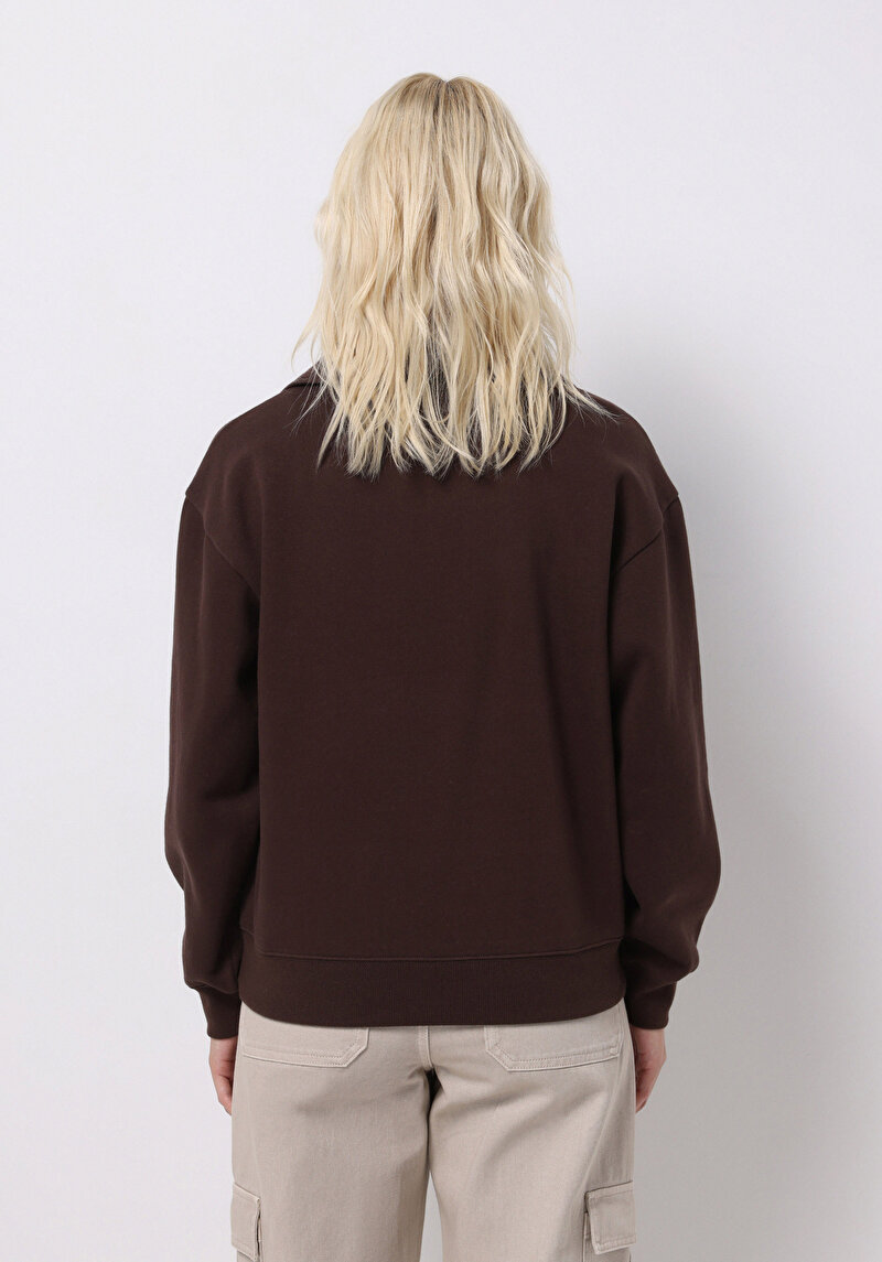 Afișați detalii pentru Hanorac / Bluza De Dama Maro Regular Fit  Cl1065678