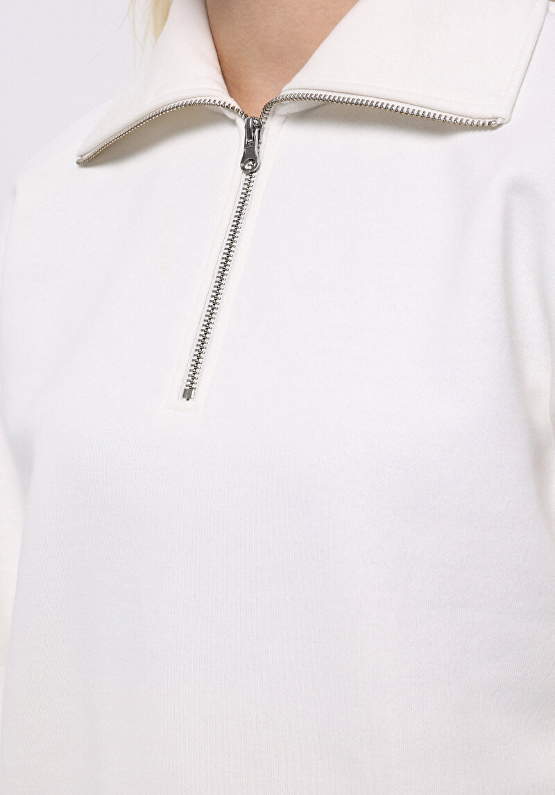 Imagine a Hanorac / Bluza De Dama Alb Regular Fit Cl1065678