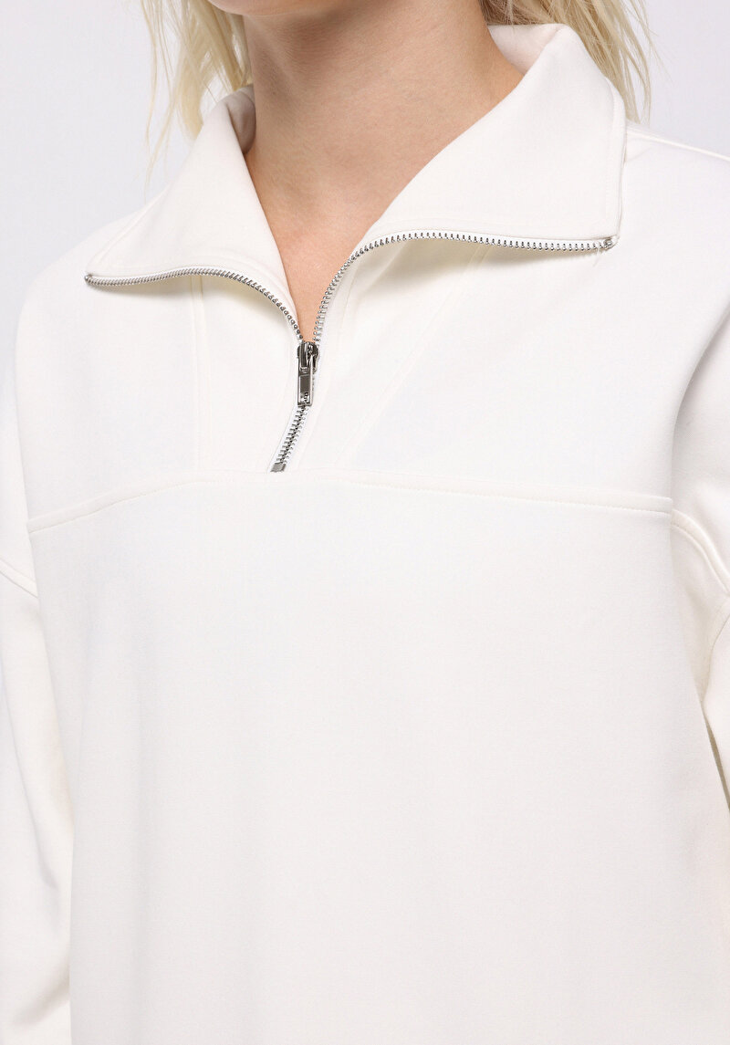 Afișați detalii pentru Hanorac / Bluza De Dama Alb Regular Fit  Cl1076443