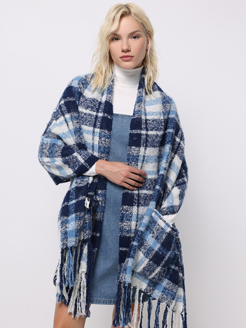 Imagine a Esarfa De Dama Albastru Modern Fit Cl1077041