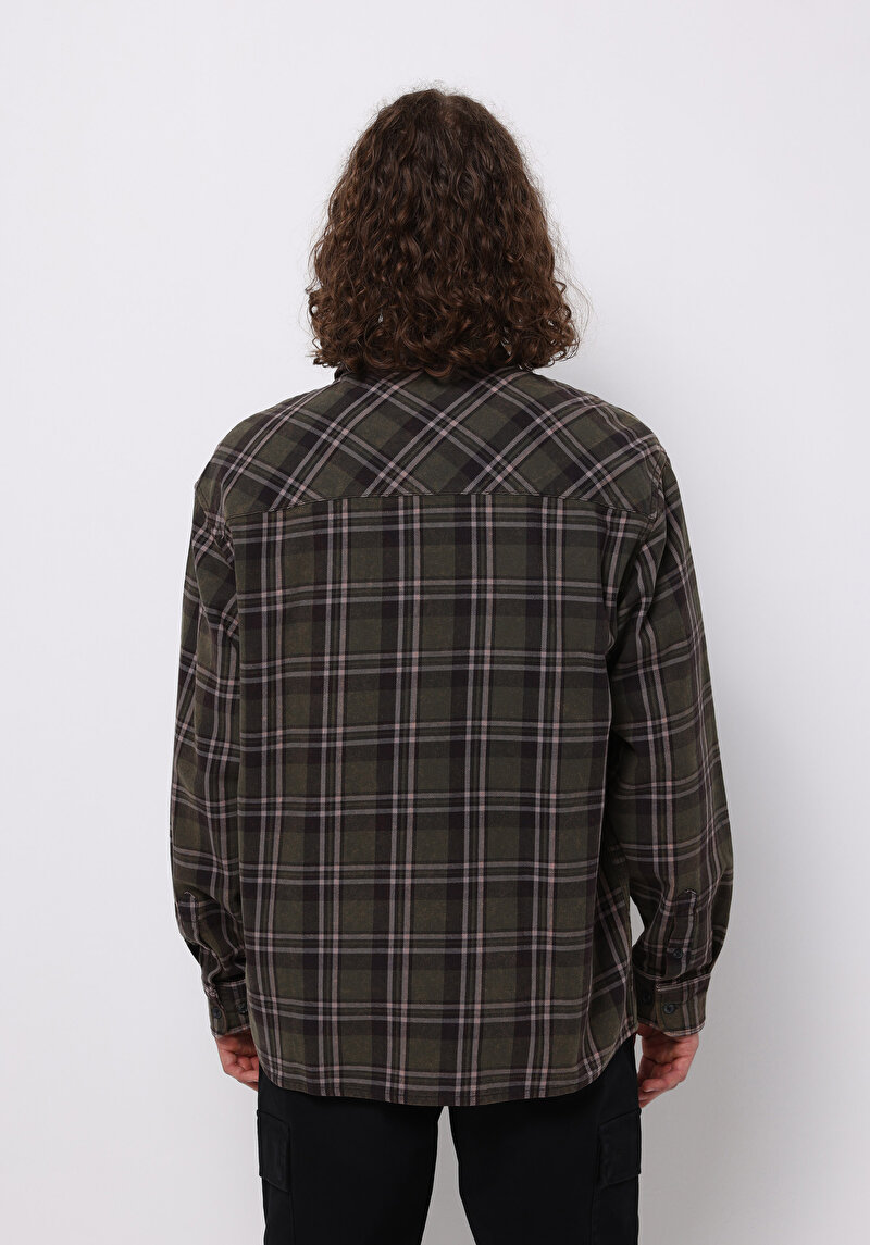 Imagine a Camasa Cu Maneca Lunga De Barbati Verde Comfort Fit Cl1076069