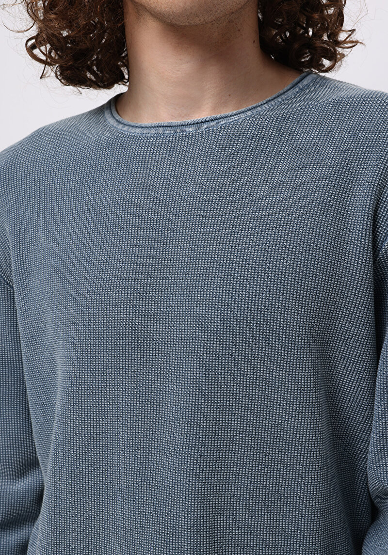 Afișați detalii pentru Pulover De Barbati Albastru Regular Fit  Cl1076274