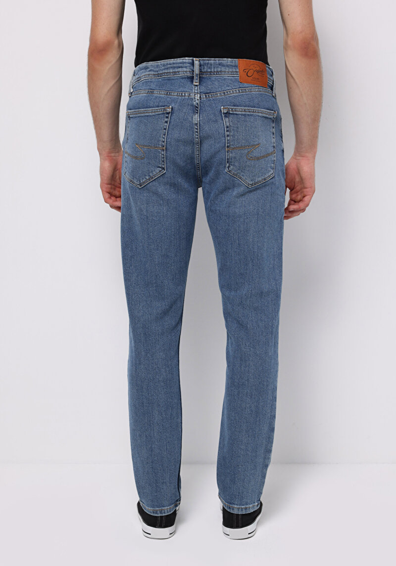 Afișați detalii pentru Pantaloni De Barbati Albastru Deschis Regular Fit 067 Jack Cl1076541