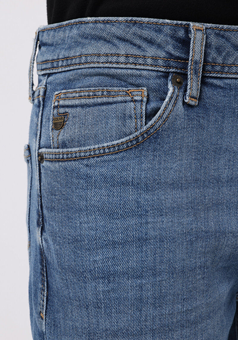 Afișați detalii pentru Pantaloni De Barbati Albastru Deschis Regular Fit 067 Jack Cl1076541