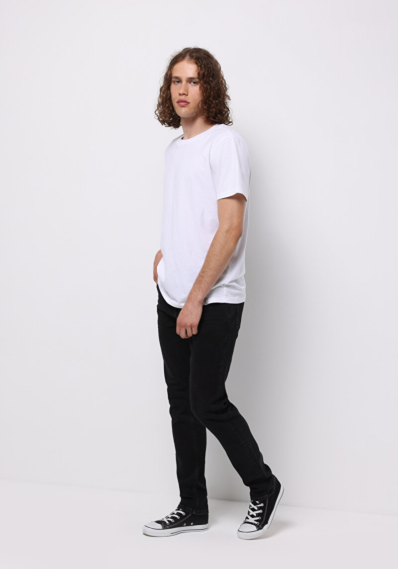 Imagine a Pantaloni De Barbati Albastru Marin Straight Fit 044 Karl Cl1076702