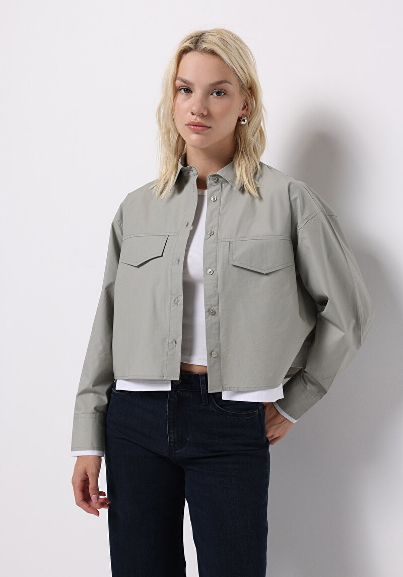 Imagine a Camasa Cu Maneca Lunga De Dama Verde Regular Fit  Cl1075574