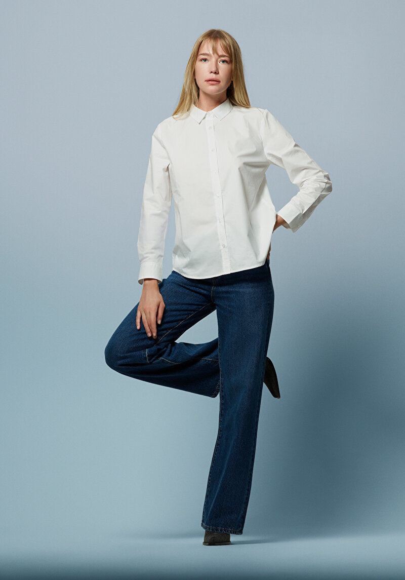 Imagine a Pantaloni De Dama Albastru Inchis Regular Fit 970 Berry Cl1076564