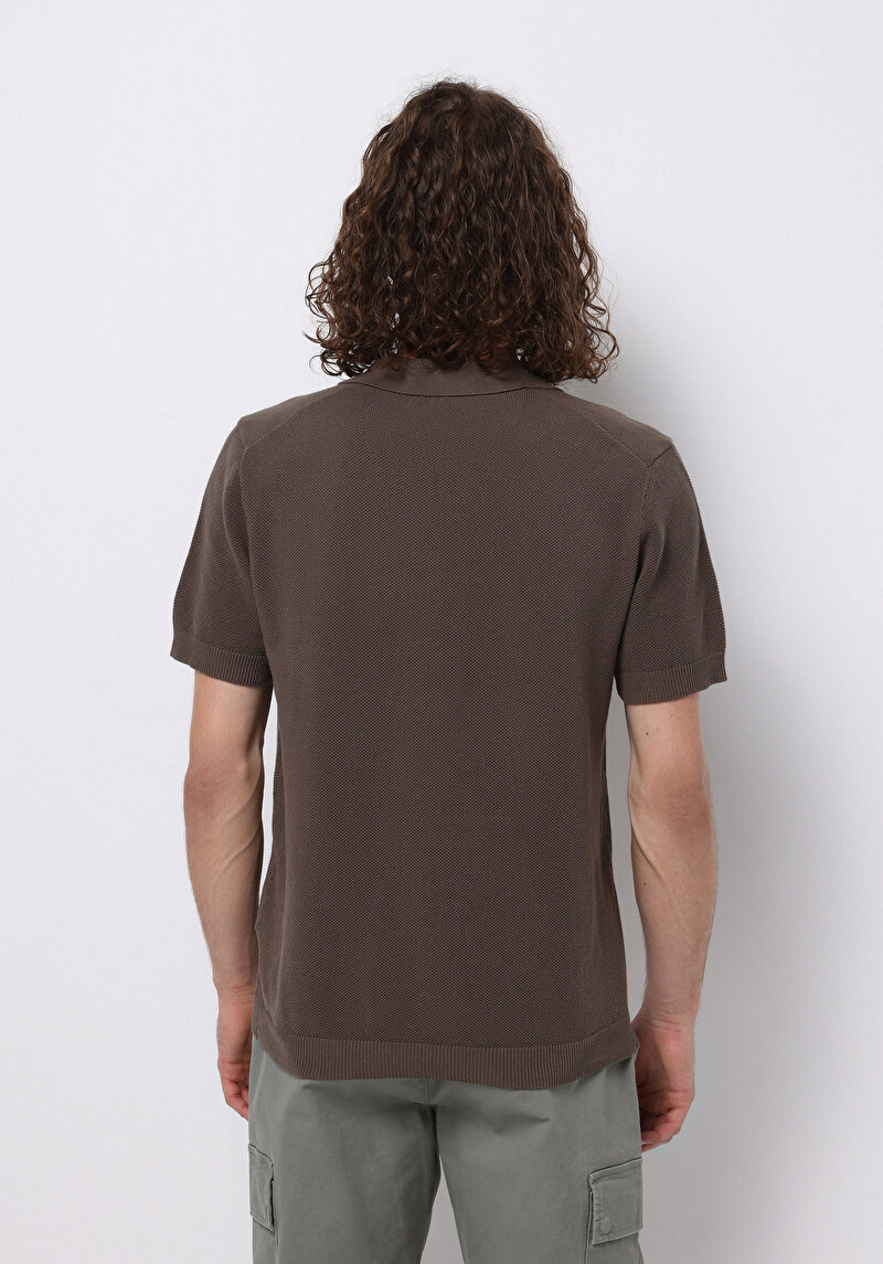 Afișați detalii pentru Pulover Cu Mâneci Scurte De Barbati Bej Regular Fit  Cl1075916