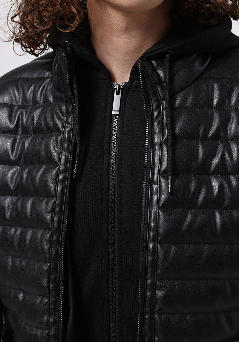 Afișați detalii pentru Jacheta De Barbati Negru Slim Fit  Cl1076211