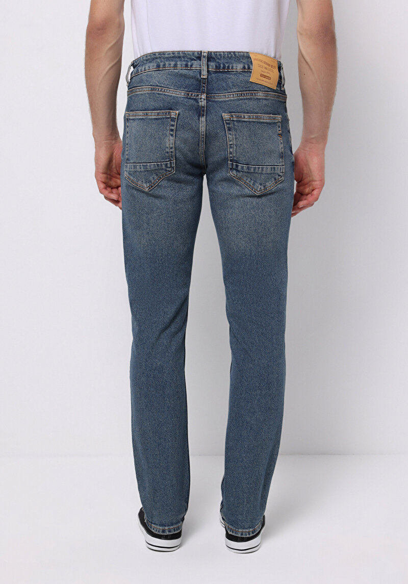 Imagine a Pantaloni De Barbati Albastru Straight Fit 044 Karl Cl1076792