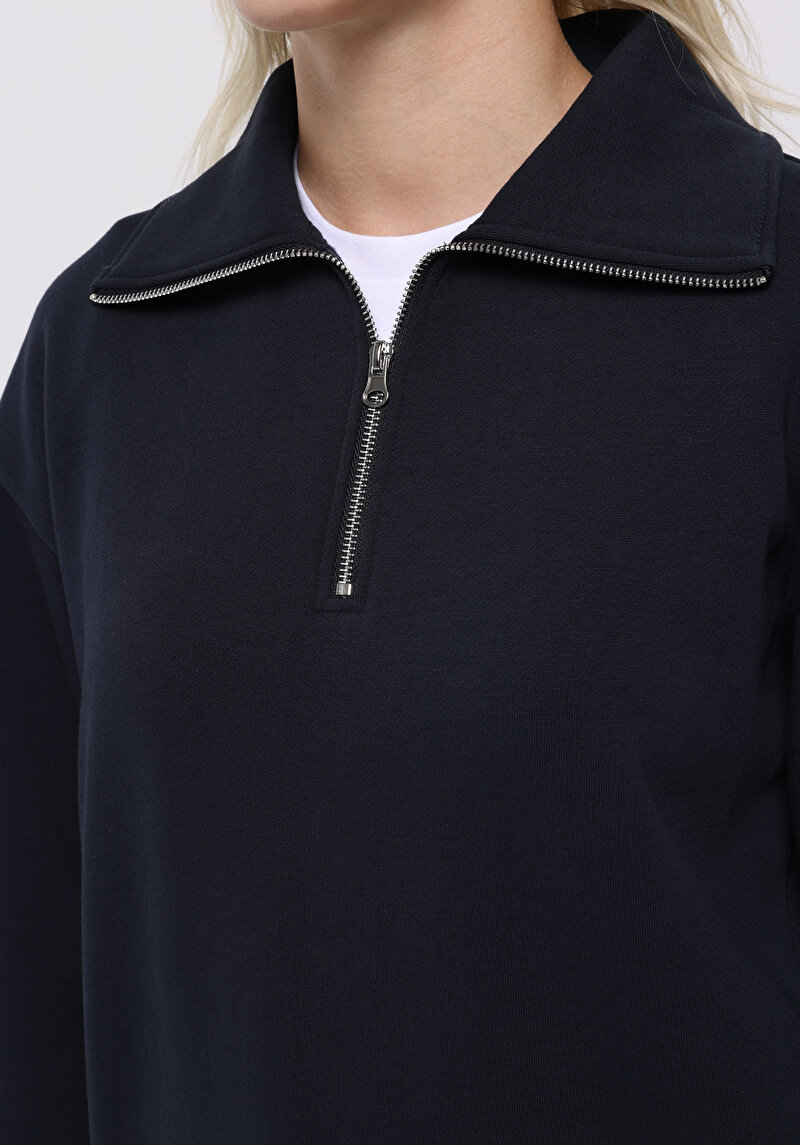 Afișați detalii pentru Hanorac / Bluza De Dama Albastru Marin Regular Fit  Cl1065678