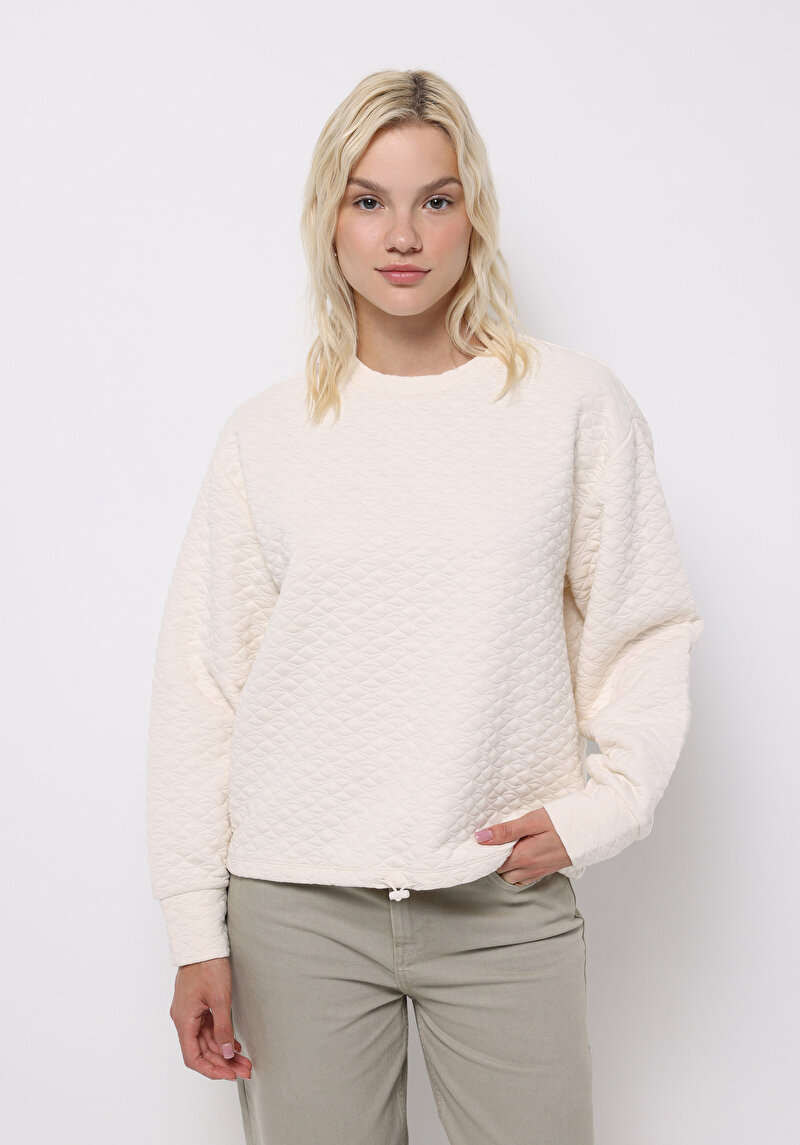 Imagine a Hanorac / Bluza De Dama Ecru Regular Fit  Cl1075475