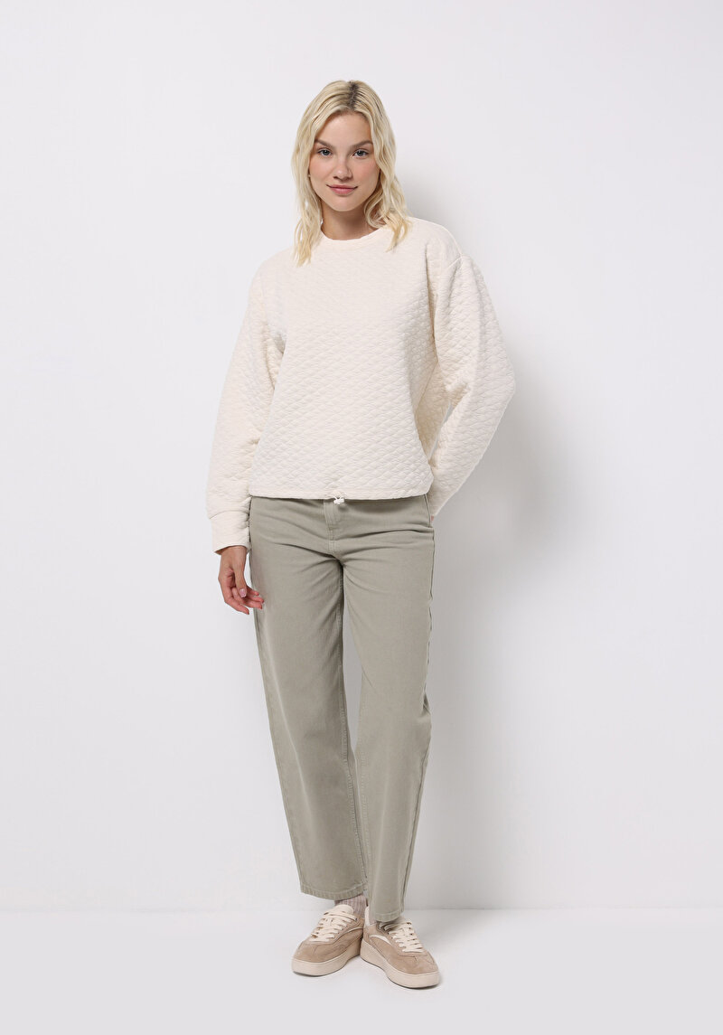 Imagine a Hanorac / Bluza De Dama Ecru Regular Fit Cl1075475