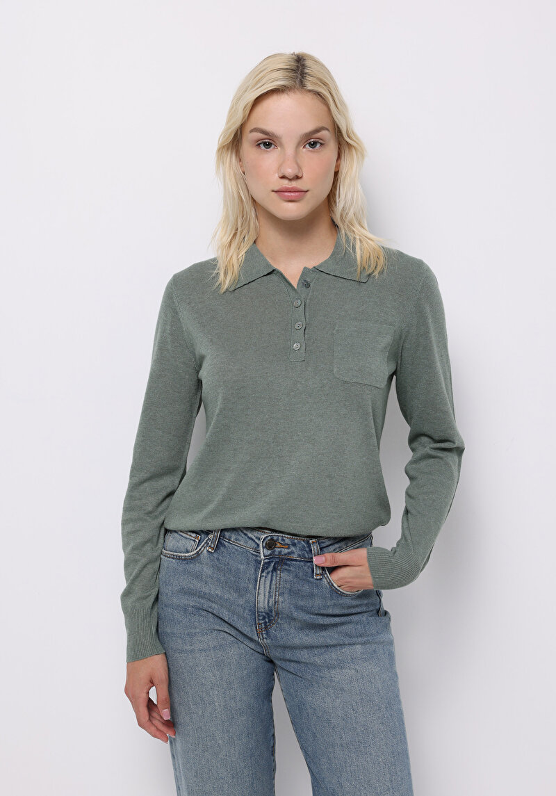 Imagine a Pulover De Dama Verde Slim Fit  Cl1075730