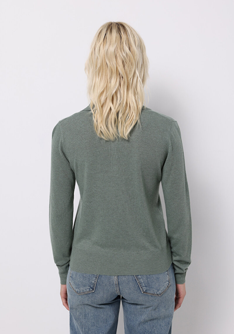 Afișați detalii pentru Pulover De Dama Verde Slim Fit  Cl1075730