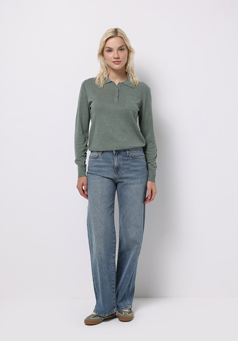 Imagine a Pulover De Dama Verde Slim Fit Cl1075730