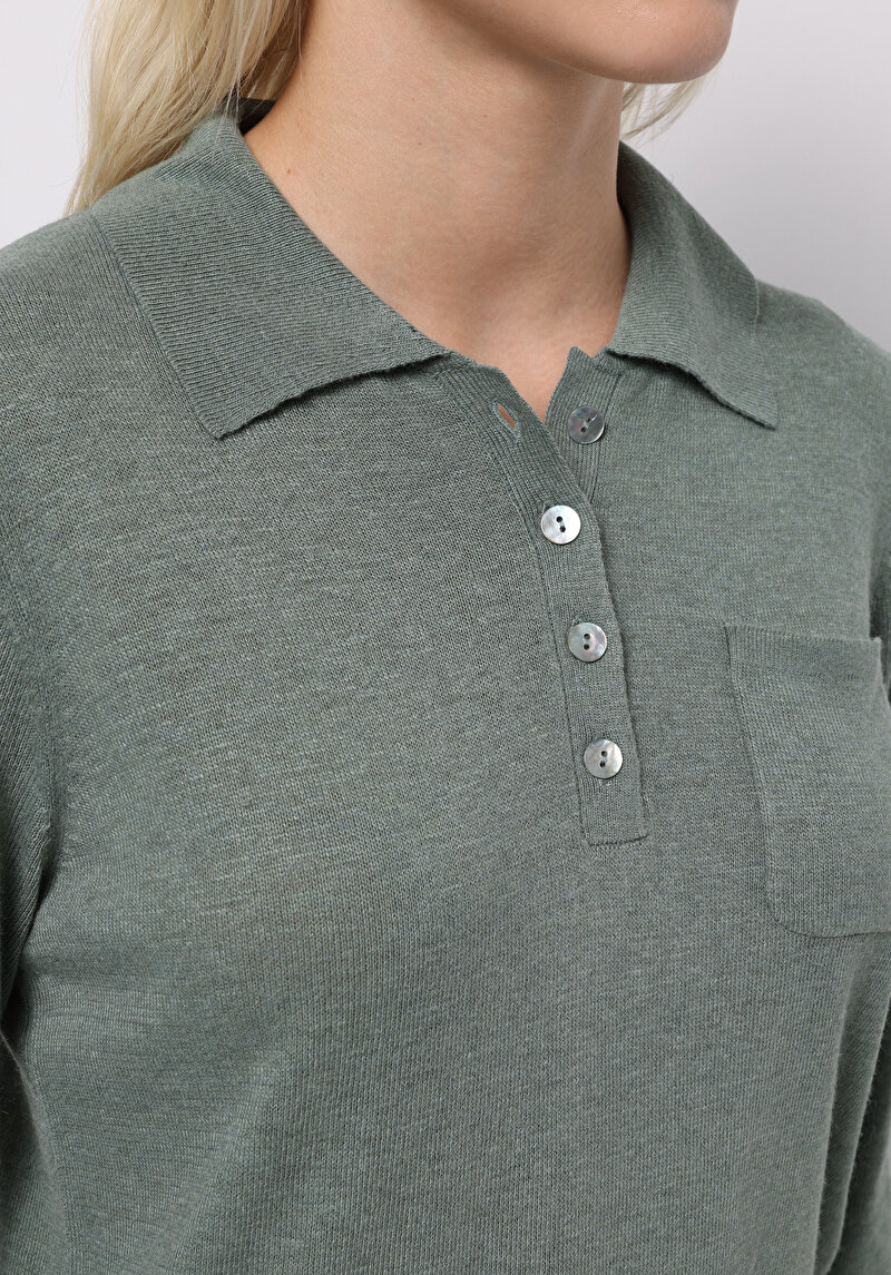 Imagine a Pulover De Dama Verde Slim Fit Cl1075730