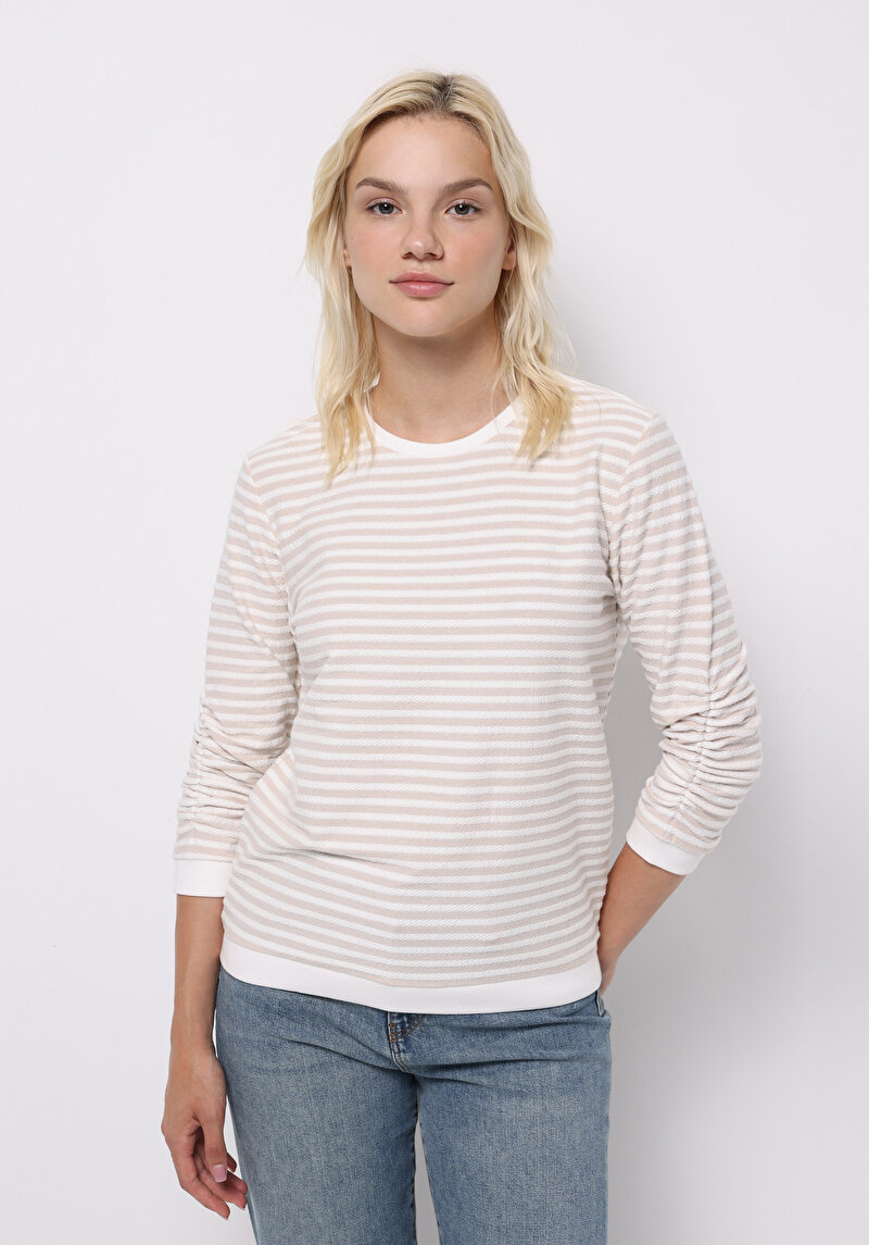 Imagine a Hanorac / Bluza De Dama Bej Regular Fit Cl1075997