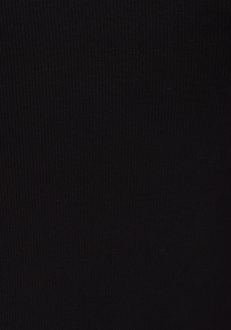 Afișați detalii pentru Tricou Cu Maneca Lunga De Dama Negru Slim Fit  Cl1070957