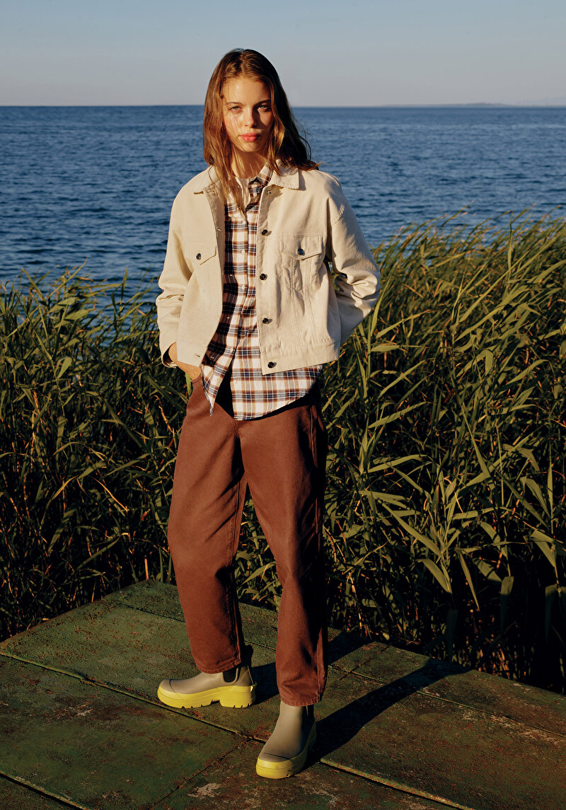 Imagine a Pantaloni De Dama Maro Barrel Fit  Cl1076105