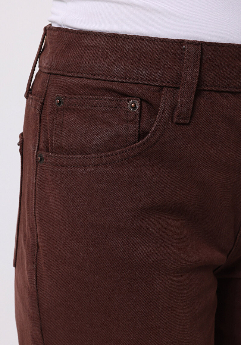 Afișați detalii pentru Pantaloni De Dama Maro Barrel Fit  Cl1076105