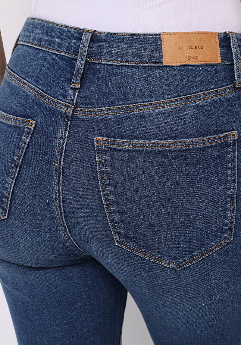 Afișați detalii pentru Pantaloni De Dama Albastru Slim Fit 703 Carla Cl1076570