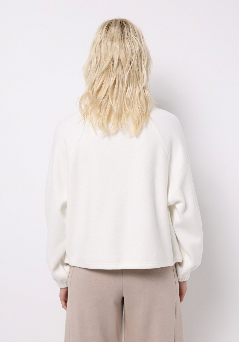 Afișați detalii pentru Hanorac / Bluza De Dama Ecru Relax Fit  Cl1076699