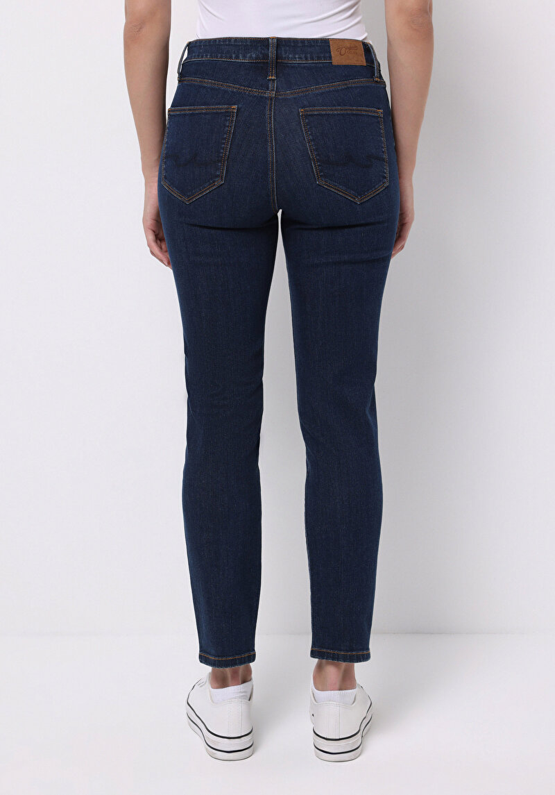 Afișați detalii pentru Pantaloni De Dama Albastru Marin Slim Fit 703 Carla Cl1076748