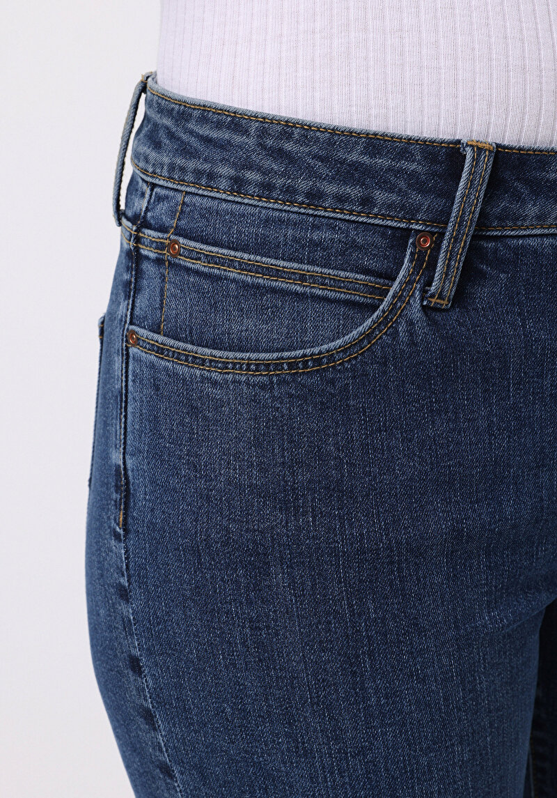 Afișați detalii pentru Pantaloni De Dama Albastru Slim Fit 703 Carla Cl1076749