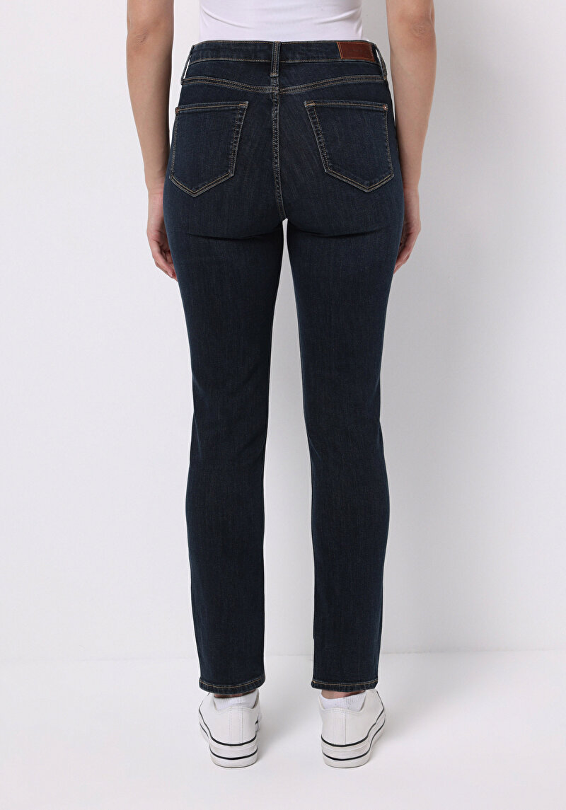 Afișați detalii pentru Pantaloni De Dama Albastru Slim Fit 703 Carla Cl1076846