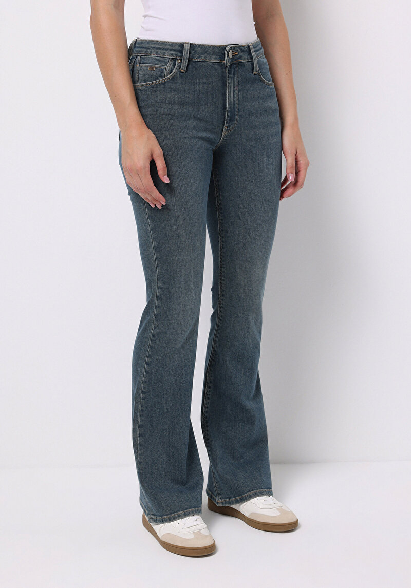 Imagine a Pantaloni De Dama Albastru Slim Fit Cl1076860