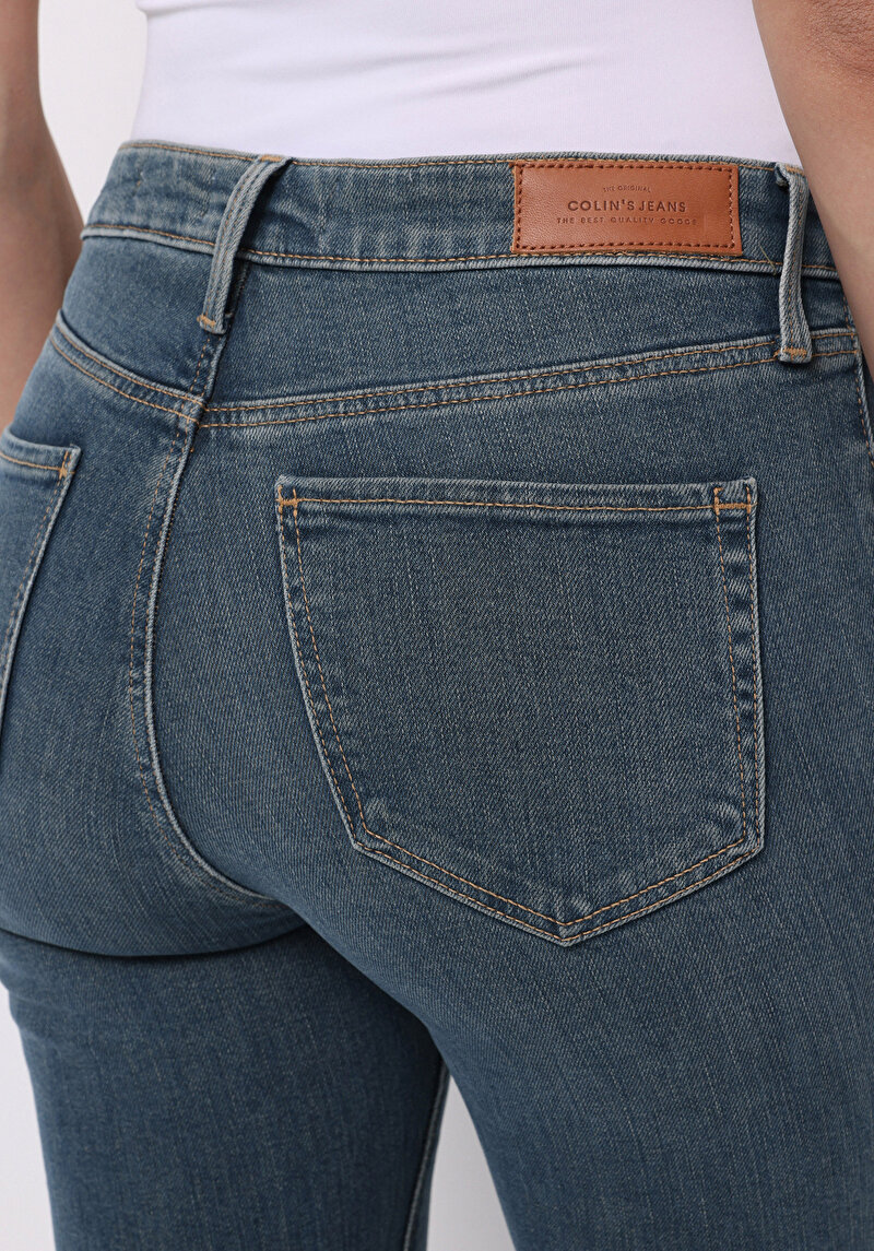 Afișați detalii pentru Pantaloni De Dama Albastru Slim Fit  Cl1076860