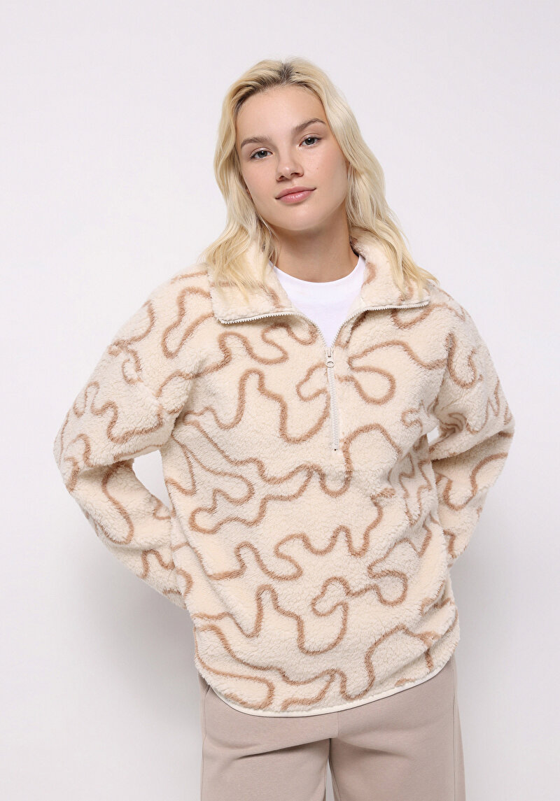 Imagine a Hanorac / Bluza De Dama Alb Regular Fit Cl1077083