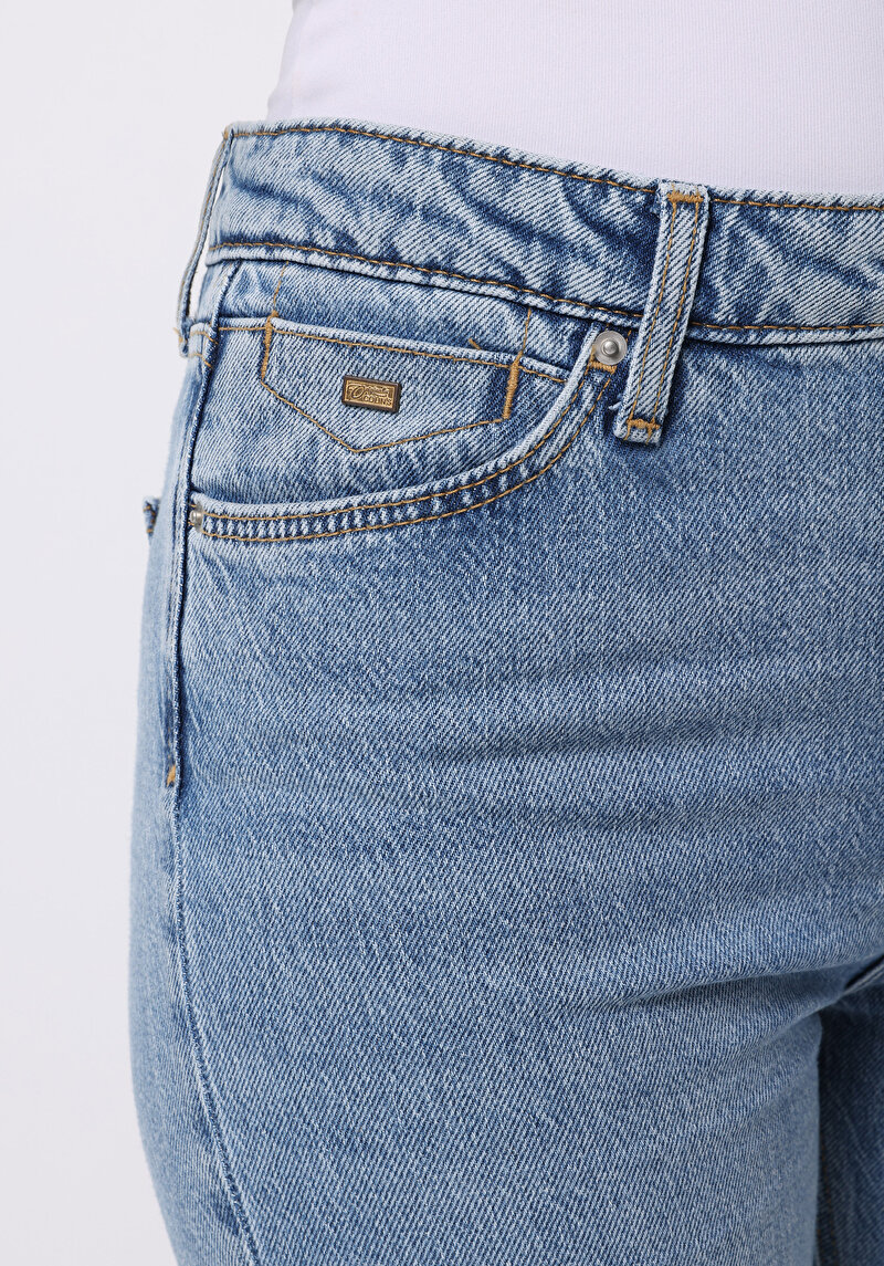 Afișați detalii pentru Pantaloni De Dama Albastru Regular Fit 791 Monica Cl1075966