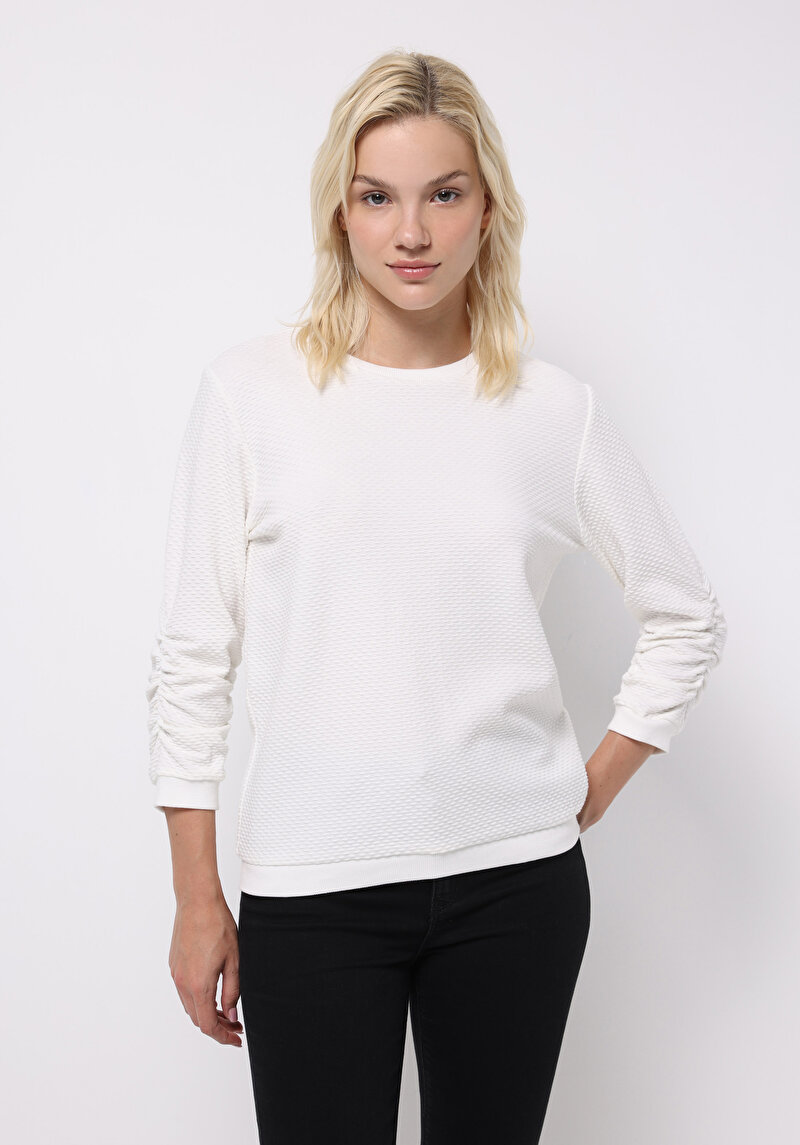 Imagine a Hanorac / Bluza De Dama Alb Regular Fit  Cl1076068