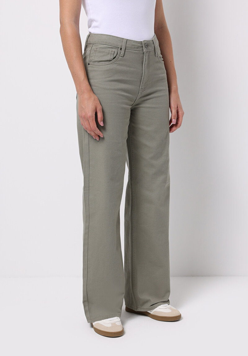 Afișați detalii pentru Pantaloni De Dama Kaki Berry Fit  Cl1076104