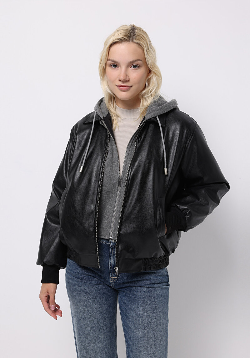 Imagine a Jacheta De Dama Negru Regular Fit  Cl1076417