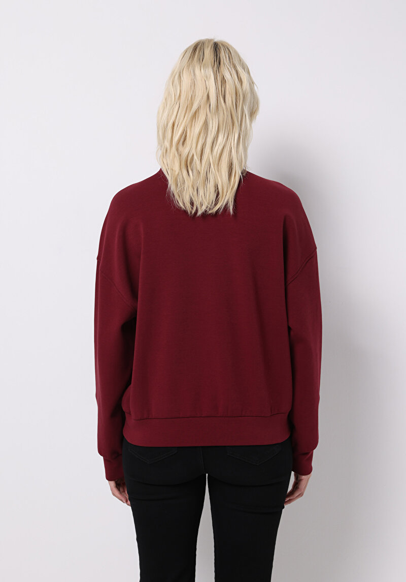 Afișați detalii pentru Hanorac / Bluza De Dama Bordo Regular Fit  Cl1076443