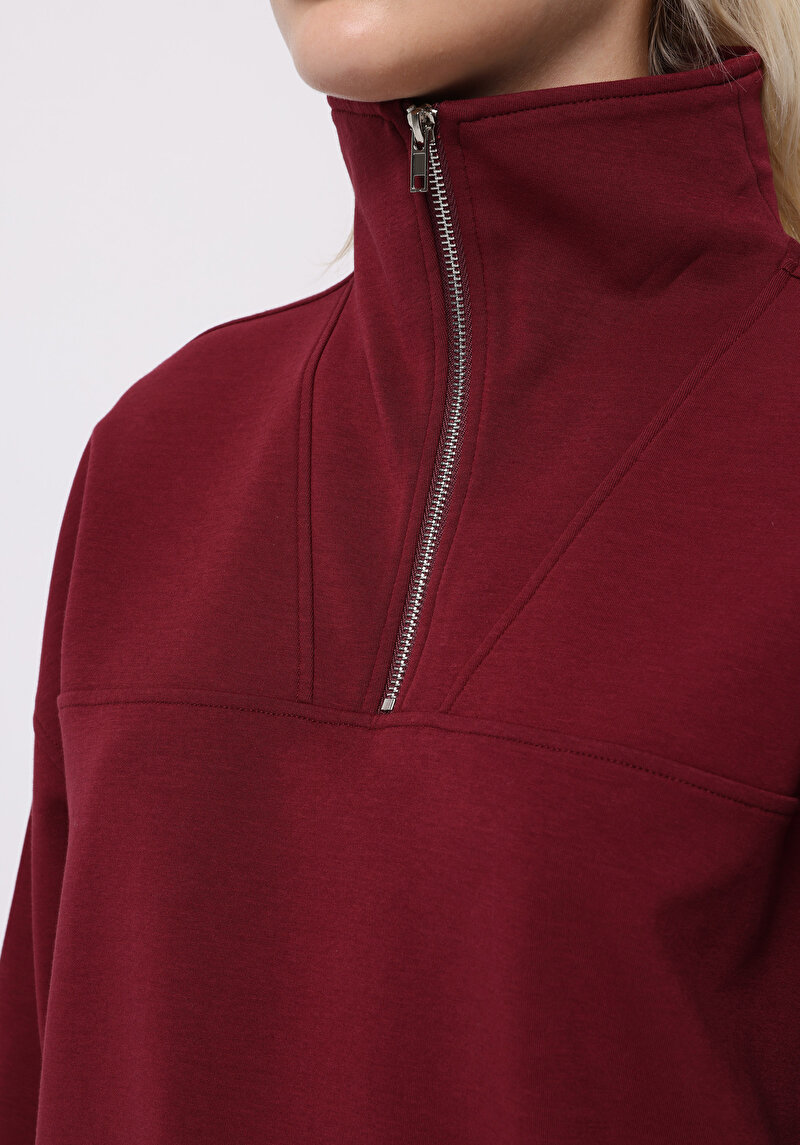 Imagine a Hanorac / Bluza De Dama Bordo Regular Fit Cl1076443